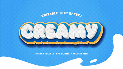 Creamy Editable Text Effect with Splashes of Milk or Cream Element