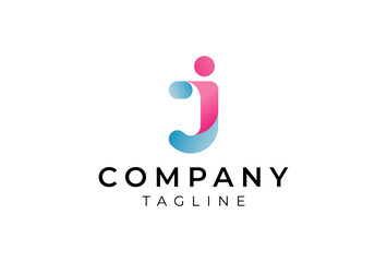 Letter J logo, modern and stylish gradient logo design, usable for brand and company logos, vector illustration