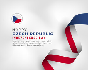 Happy Czech Republic Independence Day October 28th Celebration Vector Design Illustration. Template for Poster, Banner, Advertising, Greeting Card or Print Design Element