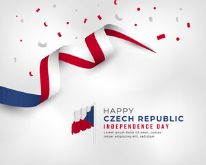 Happy Czech Republic Independence Day October 28th Celebration Vector Design Illustration. Template for Poster, Banner, Advertising, Greeting Card or Print Design Element