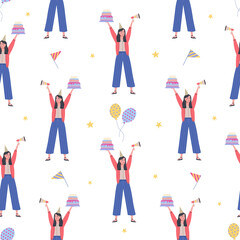 Birthday Party seamless pattern collection