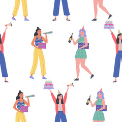 Birthday Party seamless pattern collection