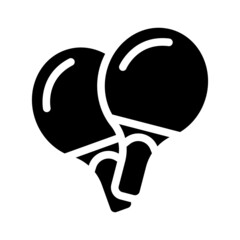 table tennis glyph icon vector. table tennis sign. isolated contour symbol black illustration
