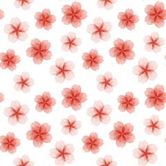 綺麗な水彩の桜のシームレスパターン、背景/ Beautiful Watercolor Cherry Blossom Seamles Pattern,　Background