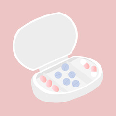 Pillbox. Plastic Pill Storage box