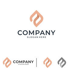 beauty logo initial a concept modern logo premium vector