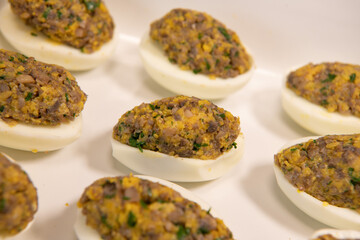 Chimay stuffed eggs recipe baked in the oven