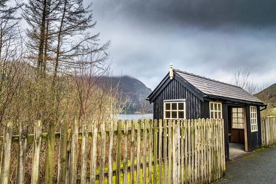 Snowdon Ranger, narrow gauge railway station in early spring,Snowdonia,Wales,United Kingdom.