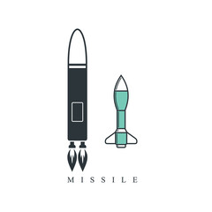 Obraz na płótnie Canvas illustration of missile, weapons of war, vector art.