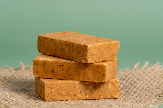 Peanut candy on a green background, eat in June Parties