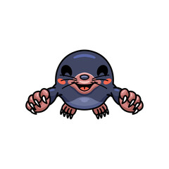 Cute little mole cartoon character