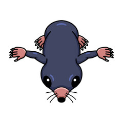 Cute little mole cartoon character