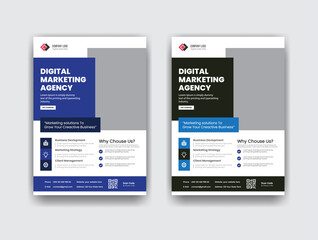Digital marketing agency flyer template and business flyer