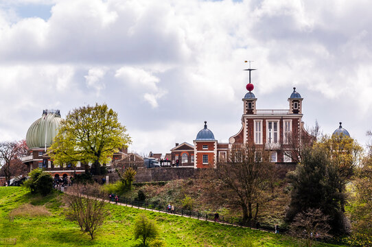 Looking Up At The Royal Observatory Greenwich London England Which Stands On The Prime Meridian.