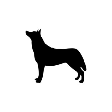 The Best Dog Silhouette Image With White Background