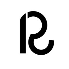 R initial elegant modern company logo