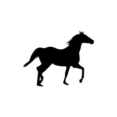 Fototapeta na wymiar The Best horse silhouette image on white background
