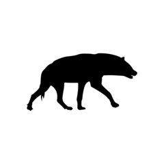 The Best Hyena Silhouette Image With White Background
