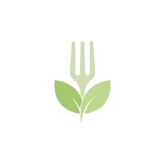 Fork icon logo flat design illustration