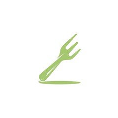 Fork icon logo flat design illustration