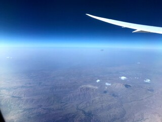 飛行機から　地平線