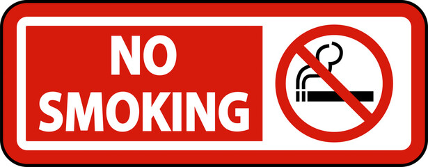 No Smoking Sign On White Background