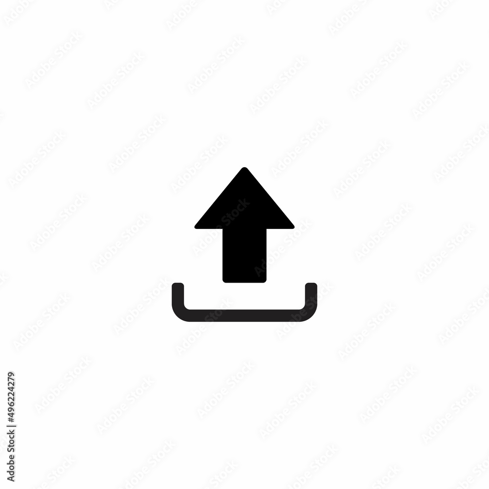Poster upload icon vector isolated on white background