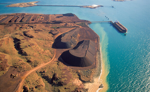 Loading Iron Ore On A Ship At Dampier ,Western Australia.