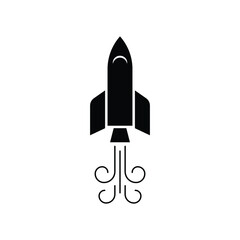 Rocket launch icon design isolated on white background