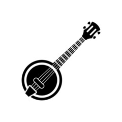 banjo logo icon design template vector