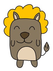 cute cartoon on white background