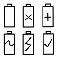 battery icon set