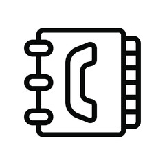 contact book line icon illustration vector graphic