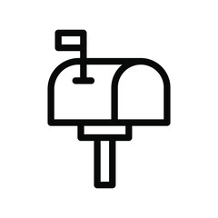 mailbox line icon illustration vector graphic