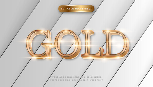 Shining Gold Editable Text Effect