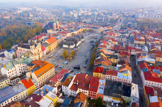 Panoramic view from above on the city Jihlava. Czech Republic © JackF