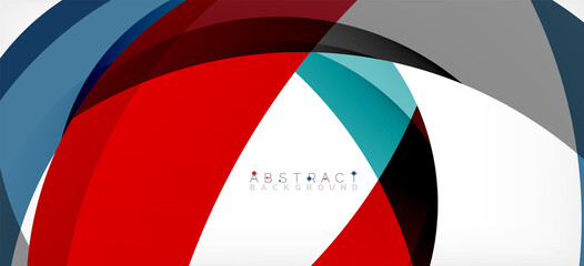 Obraz premium Color circle shapes, minimal geometric background. Trendy dynamic composition. Vector Illustration For Wallpaper, Banner, Background, Landing Page