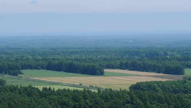 A view of the vast meadows of Hokkaido. 