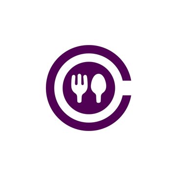letter c & restaurant logo