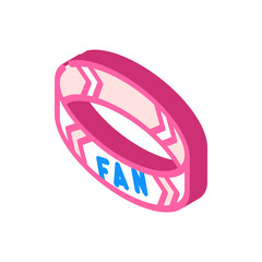 bracelet fan isometric icon vector. bracelet fan sign. isolated symbol illustration
