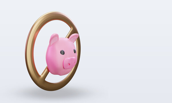 3d ramadan Tithe icon rendering left view