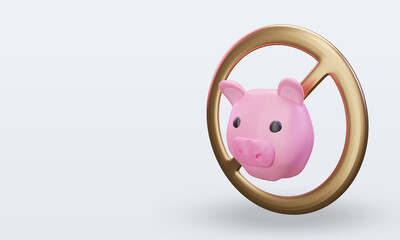 3d ramadan Tithe icon rendering right view