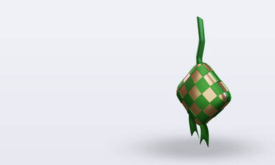3d ramadan Ketupat icon rendering right view