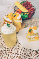 Summer iced drinks and cupcakes