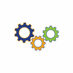 Gear logo icon design vector background template