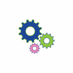 Gear logo icon design vector background template