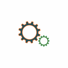 Gear logo icon design vector background template