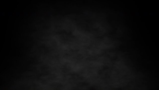 
Realistic Atmospheric Smoke overlay background animation in 4K UHD resolution 24 FPS. Soft Fog animation in black background.