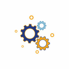 Gear logo icon design vector background template