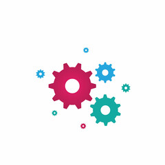 Gear logo icon design vector background template